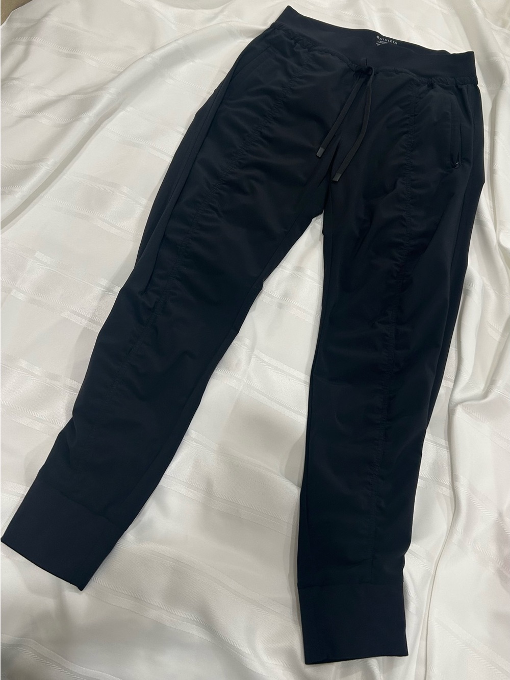 Athleta Attitude Jogger Pants Black Size 6 Lightweight Athletic Travel